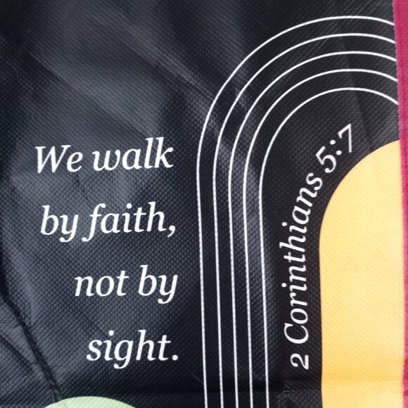 CTA Reusable Tote Bag - Woman of God Walking by Faith 14 x 10.5 x 4.5 - Picture 4 of 8